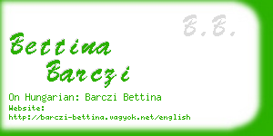 bettina barczi business card